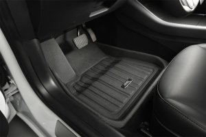 Tesla Model X Floor Mat Set - Front Row, 2nd Row, 3rd Row - 3D MAXpider - Elitect - Black - `22-`24